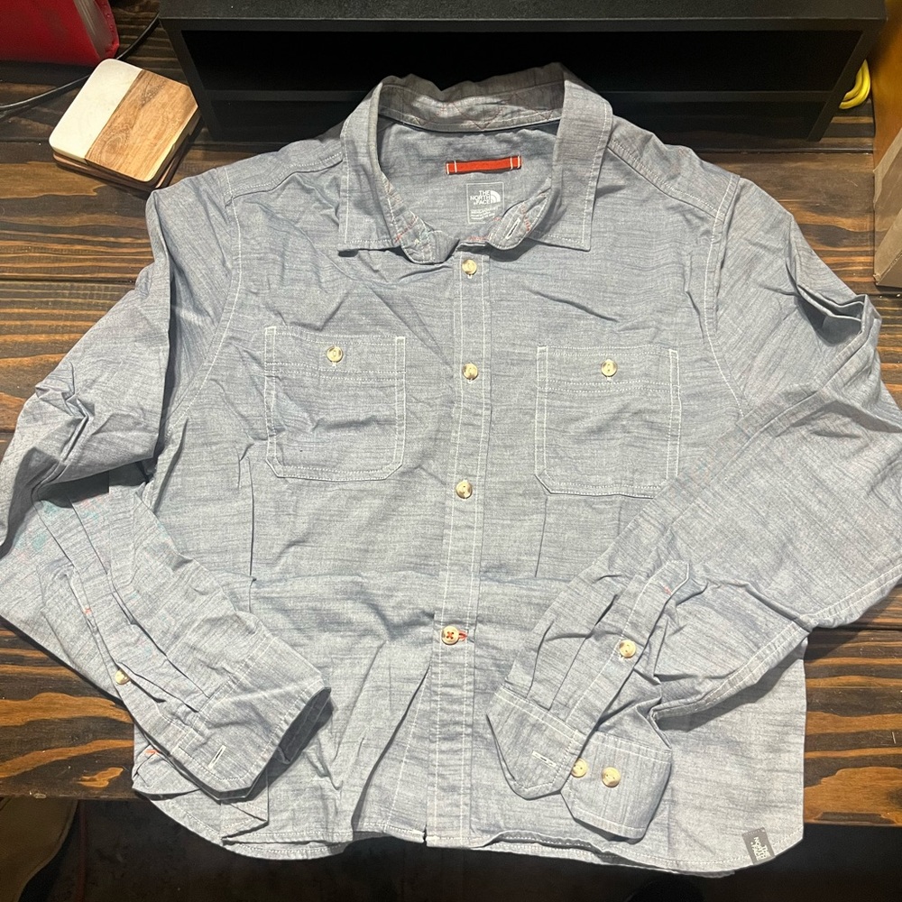 North Face long sleeve button up
